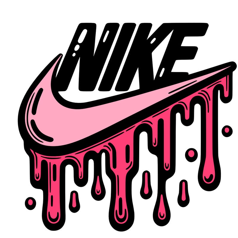 dripping nike logo