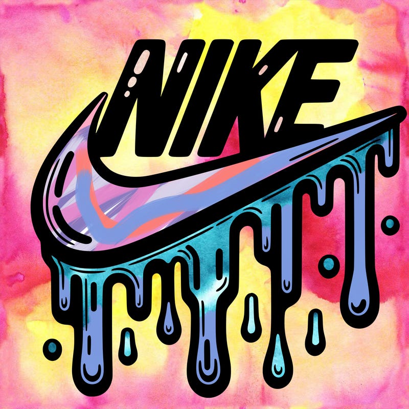 dripping nike logo