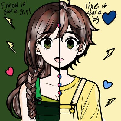 realistic girl boy split