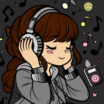 girl listening to music