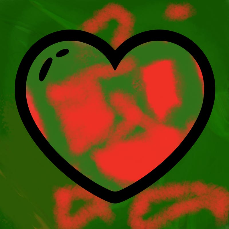 a blank heart