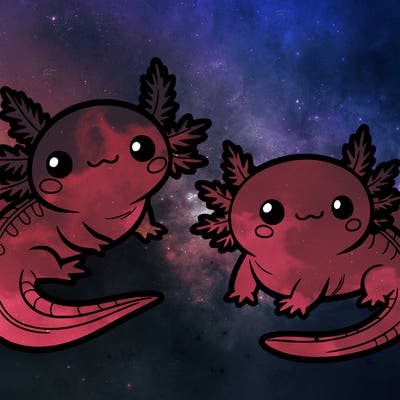 cute axolotls
