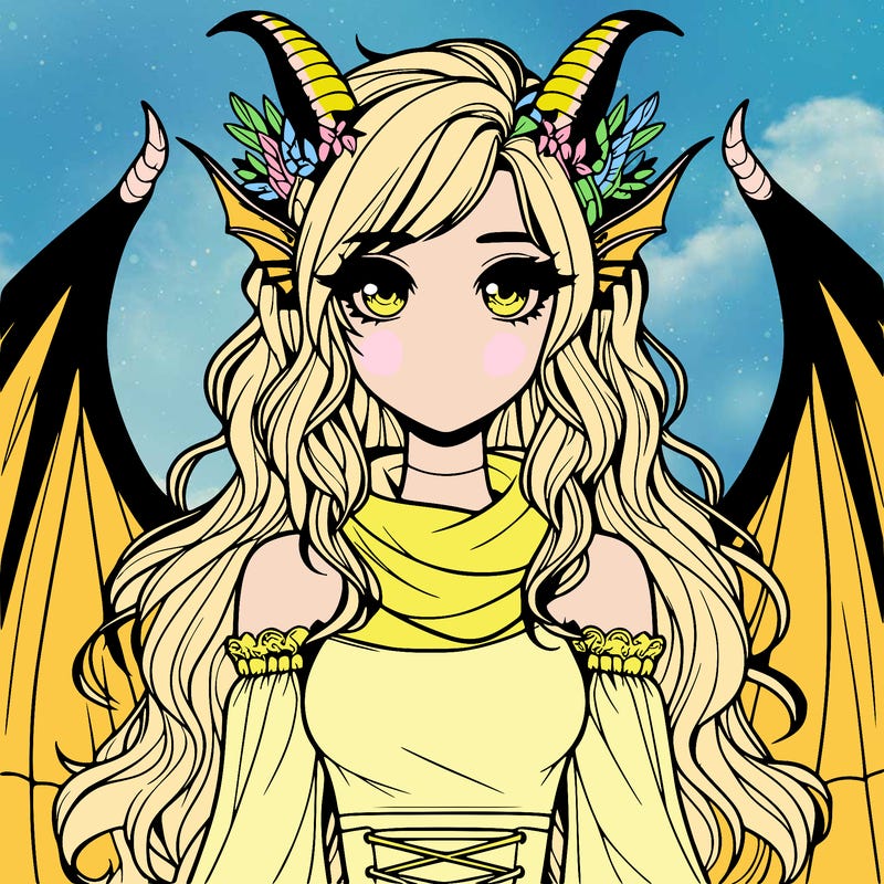 realistic girl with dragon wings horns and a tail