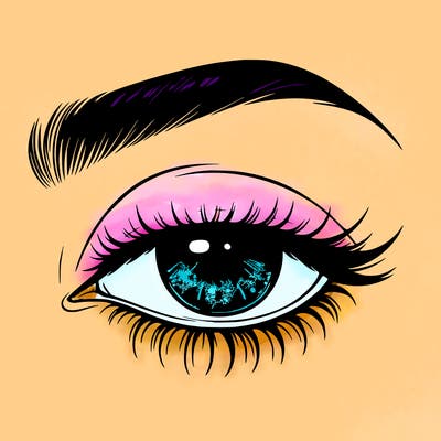 eye closed realistic