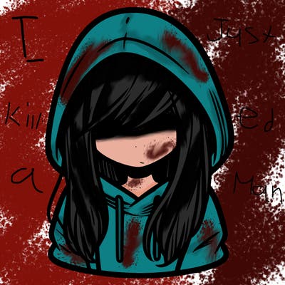 girl with hair covering her face and wearing a hoodie