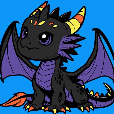 fierce baby night dragon