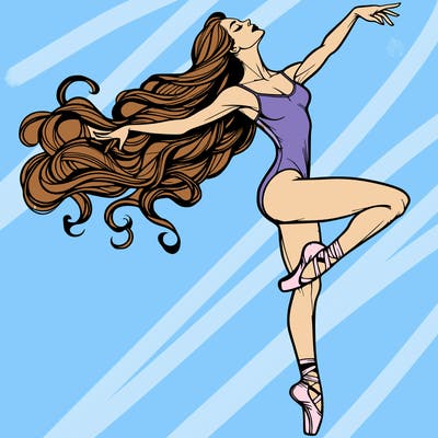 realistic woman dancer