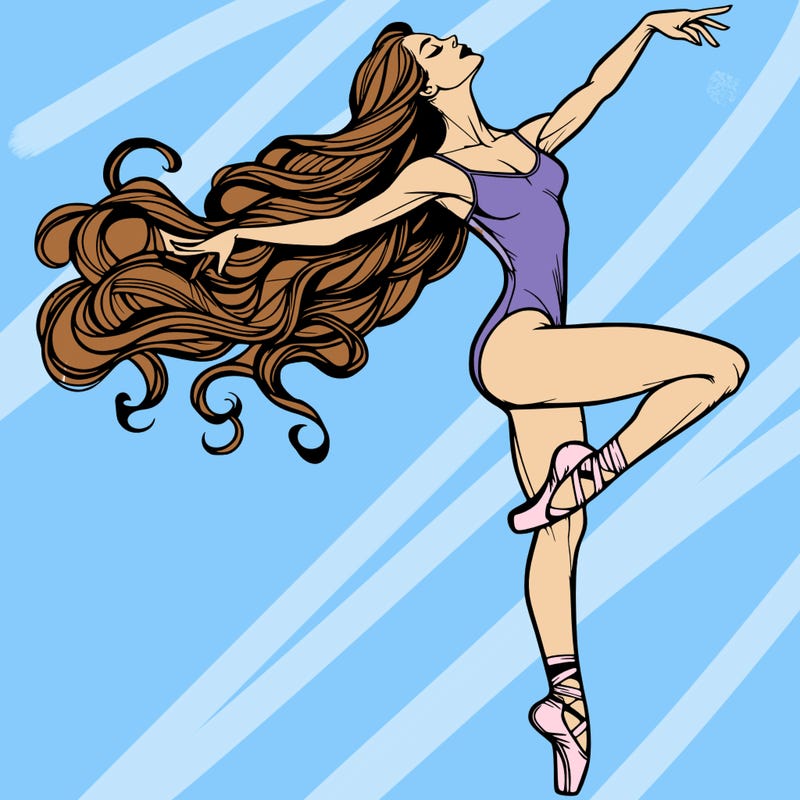 realistic woman dancer