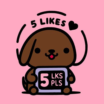 cute dog saying 5 likes pls