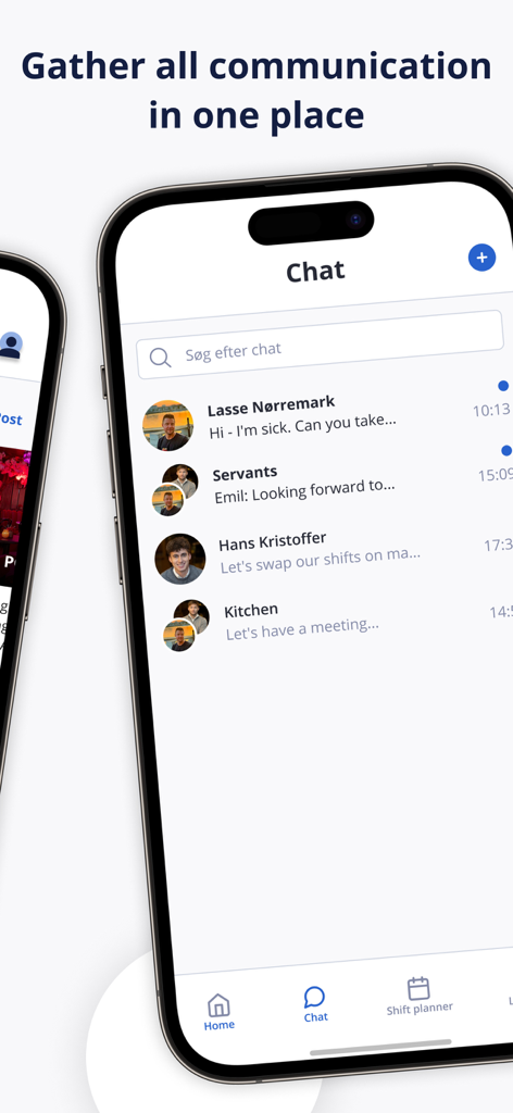 Barma - Barma mobile app chat screen for hospitality team communication