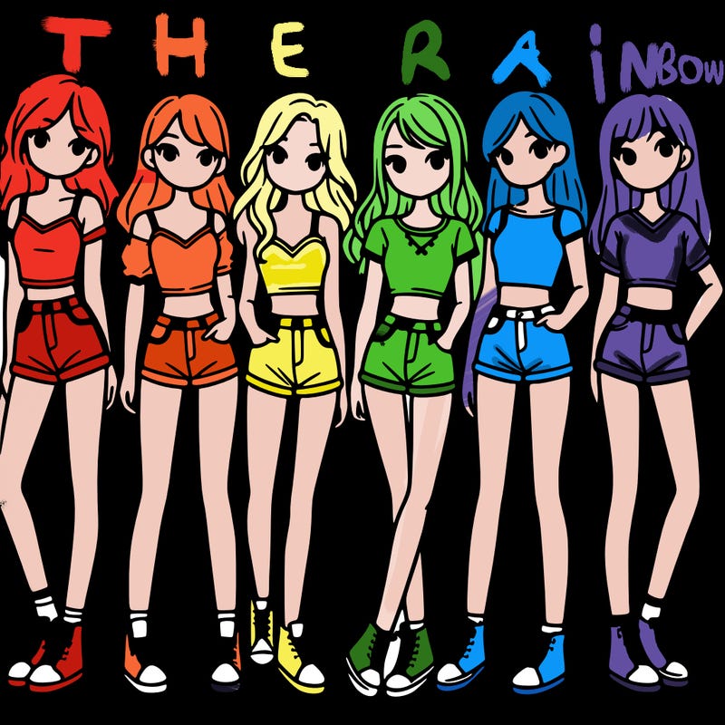 a group of girls wearing crop tops and shorts