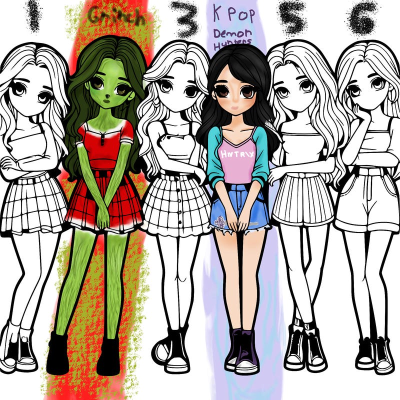 a group of girls realistic