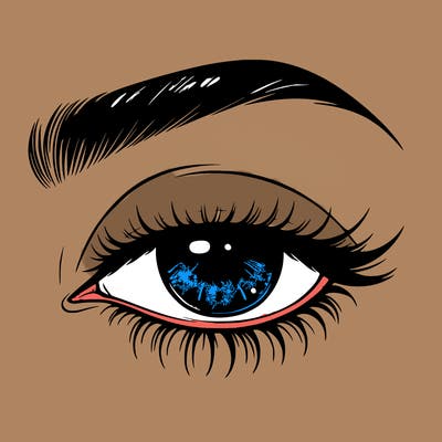 eye closed realistic