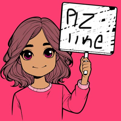 realistic girl holding up a sign