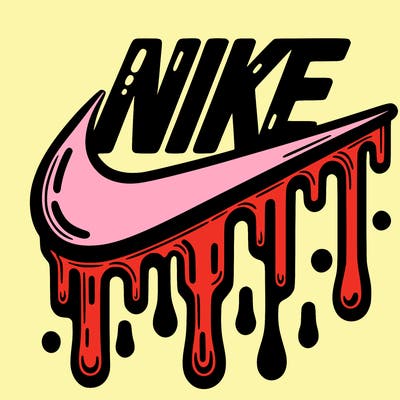 dripping nike logo