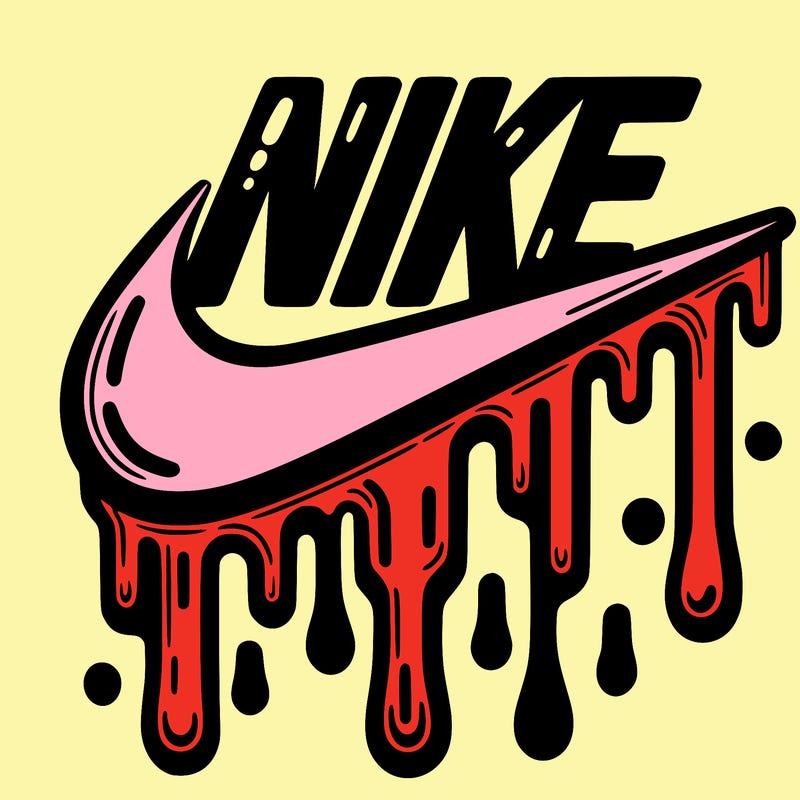 dripping nike logo