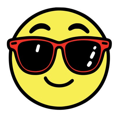 emoji with sunglasses