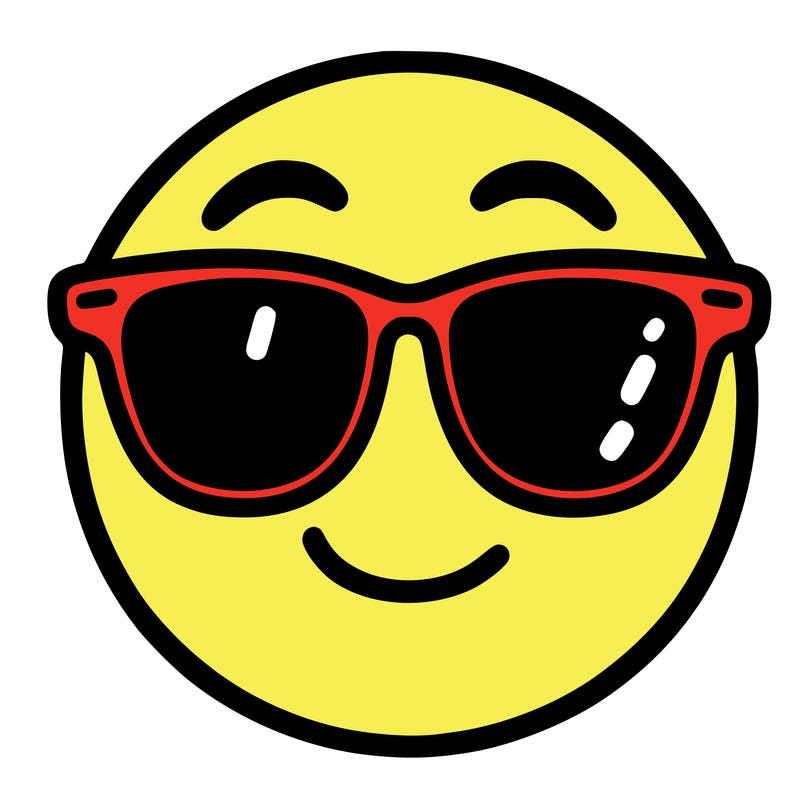 emoji with sunglasses
