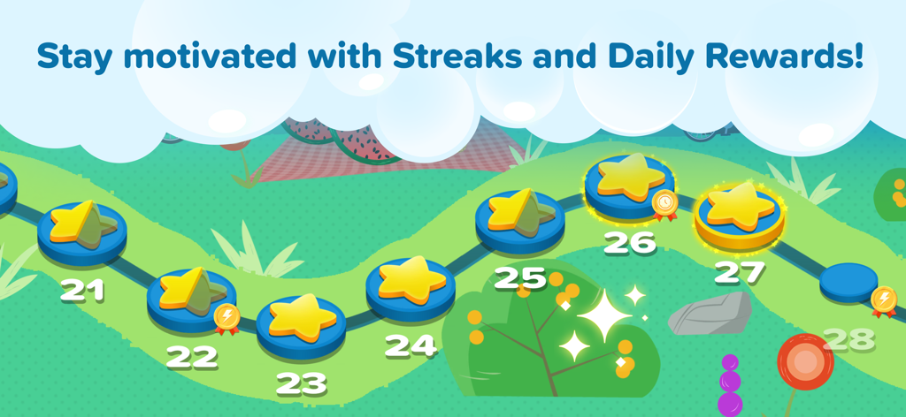 Disney Magic Timer by Oral-B - A winding progress path showing numbered days with stars and medals for daily brushing streaks.