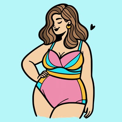 plus size woman bathing suit