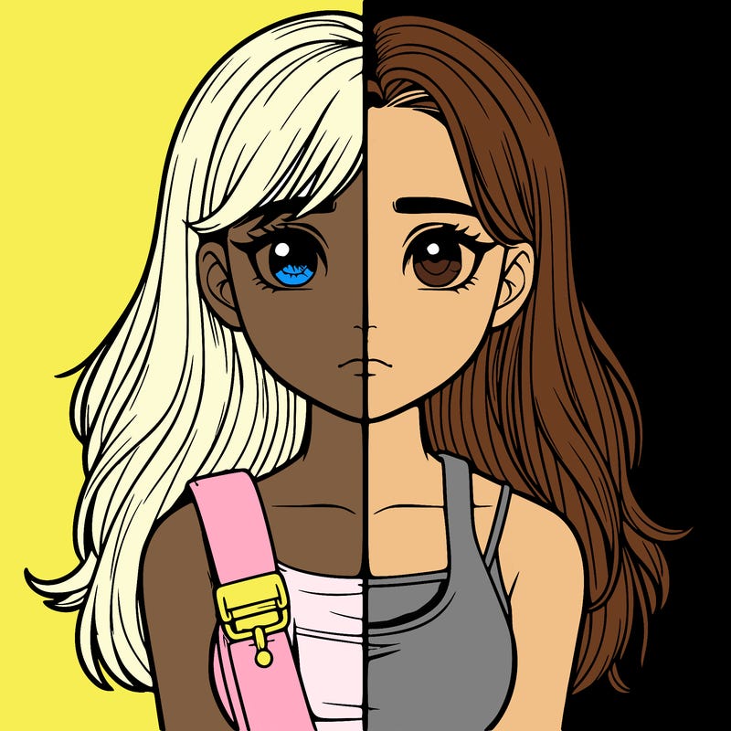 realistic girl split