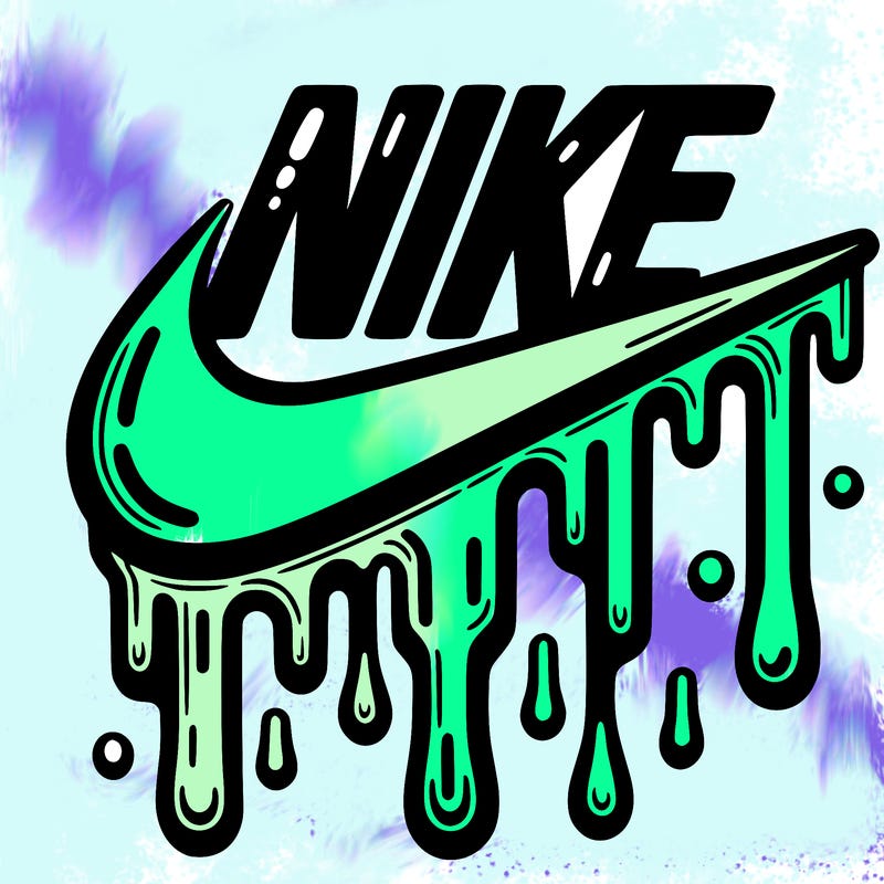 dripping nike logo