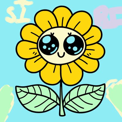 flower with eyes