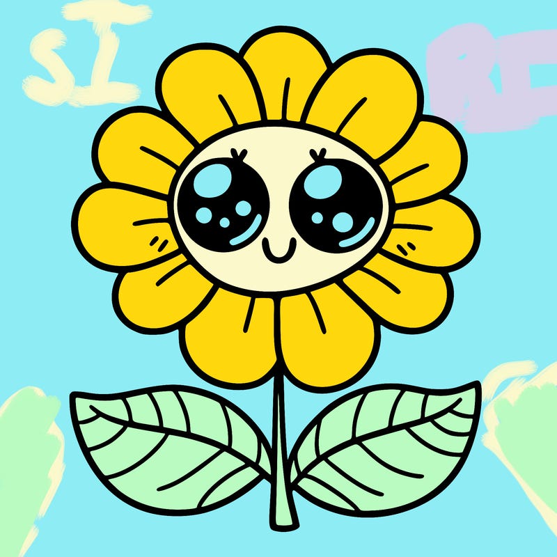 flower with eyes