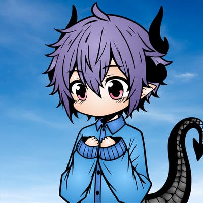 shy anime dragon girl