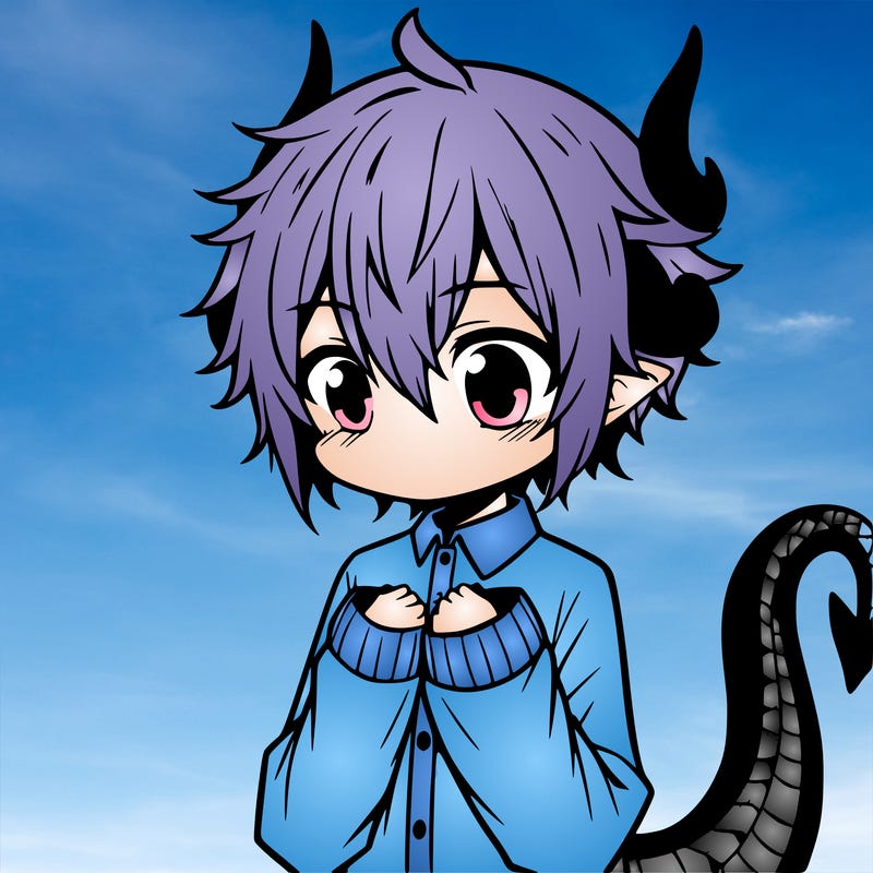 shy anime dragon girl