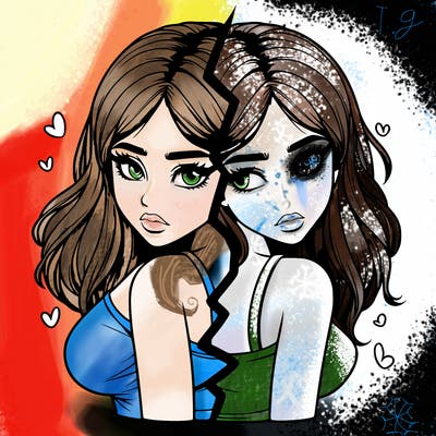 realistic girl split