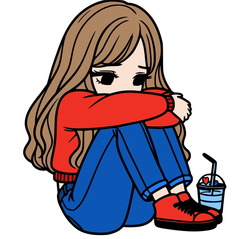 a girl  after a breakup