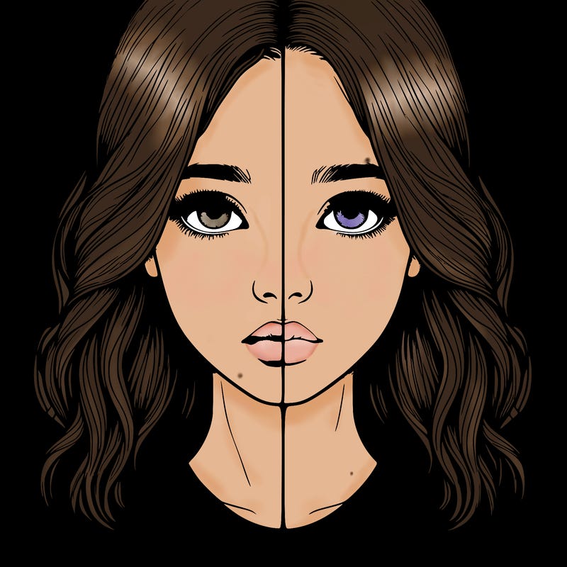 realistic girl withsplit