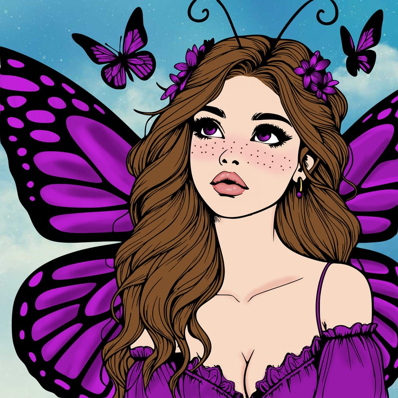 butterfly fairy realistic girl