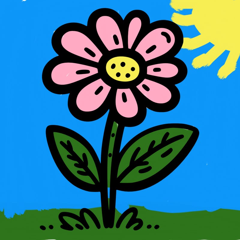 simple flower drawing