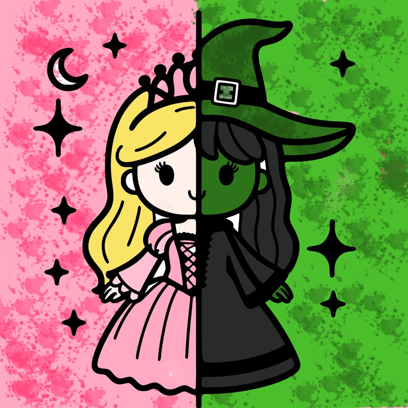 split princess and witch