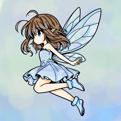 manga fairy flying
