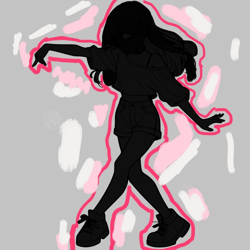 realistic girl danceing