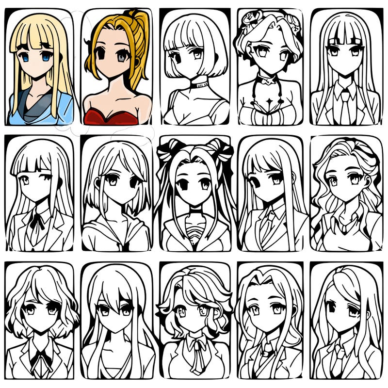 girls that look diffrent anime