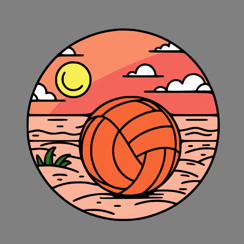 volleyball on a beach