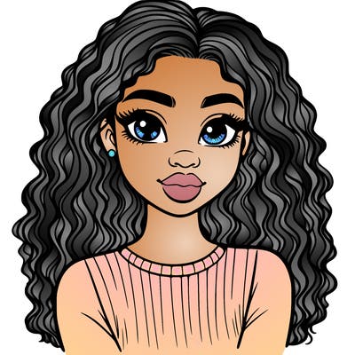 pretty young black girl- detailed