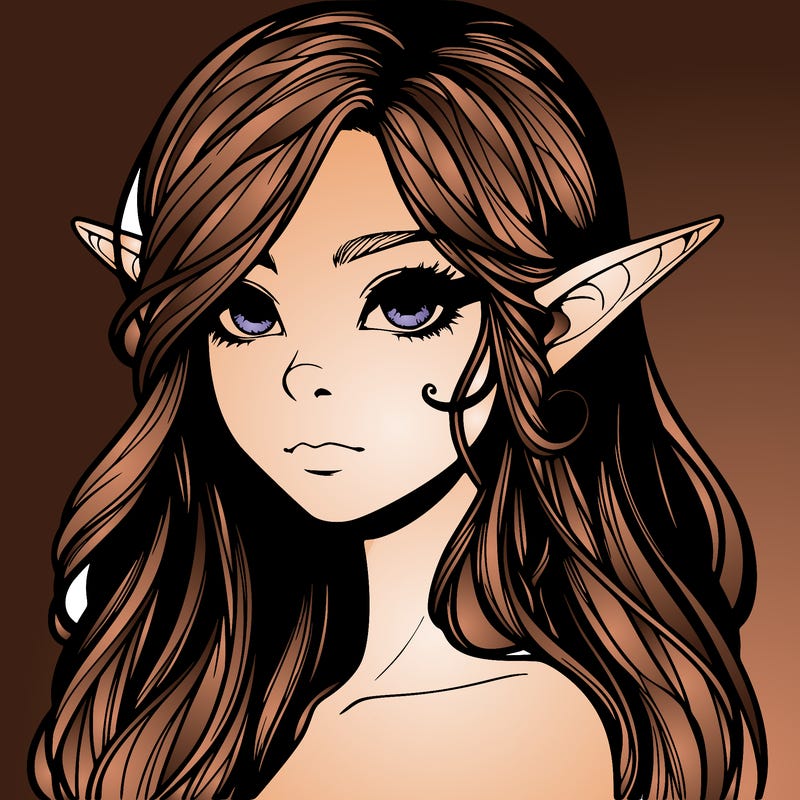 elf girl realistic dark fantasy