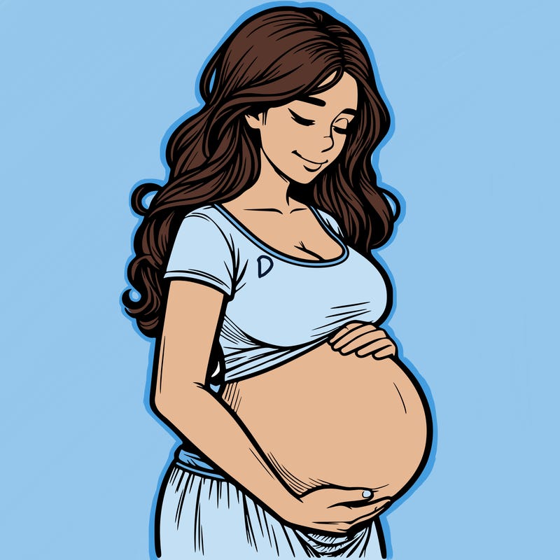 woman heavily pregnant realistic