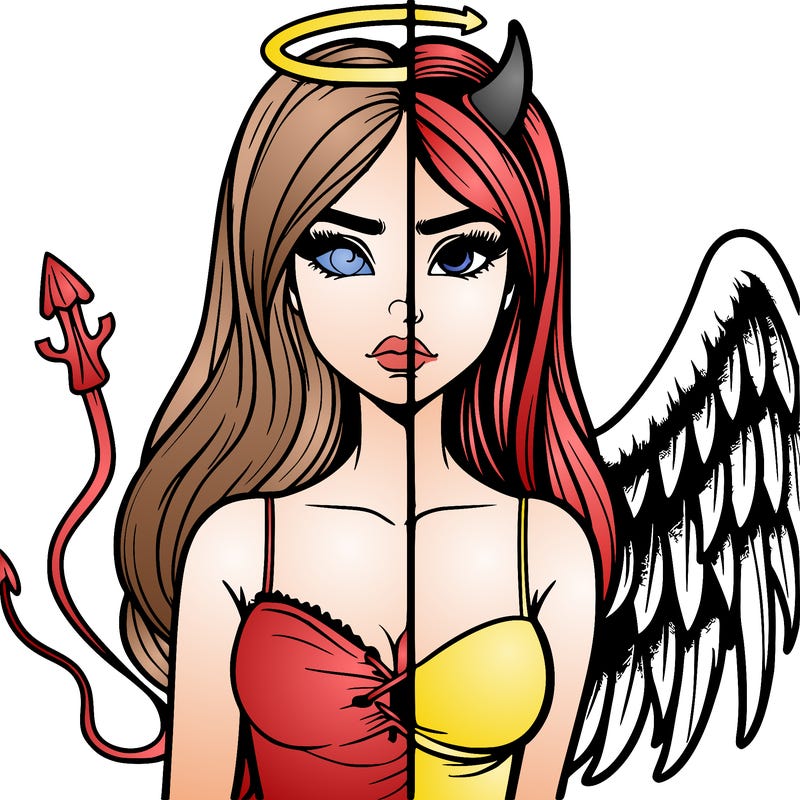 devil vs angel realistic girl