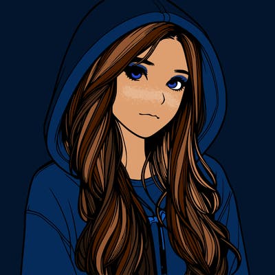 realistic girl with hoodie