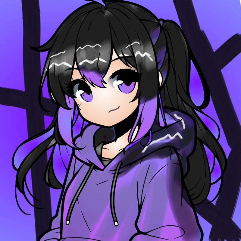anime girl wearing hoodie