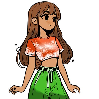 girl in a cute crop top