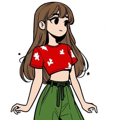 girl in a cute crop top