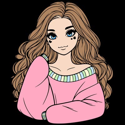 a beautiful girl in a big sweatshirt