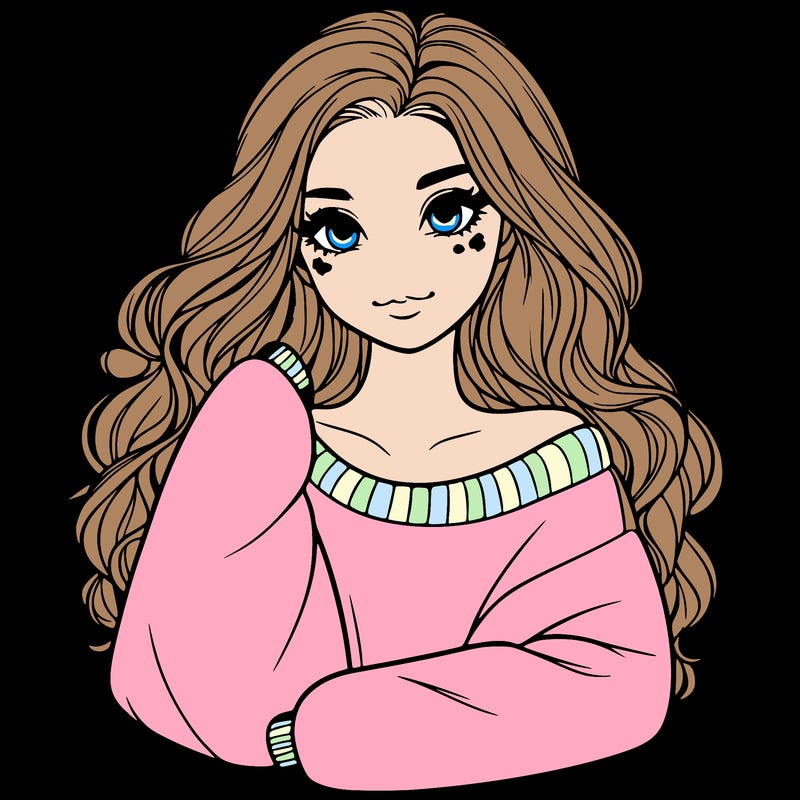 a beautiful girl in a big sweatshirt